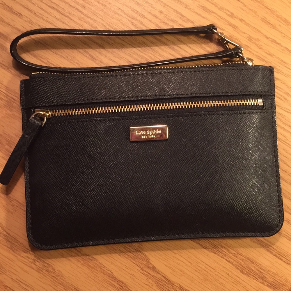 Tinie Laurel Way Black Saffiano Wristlet